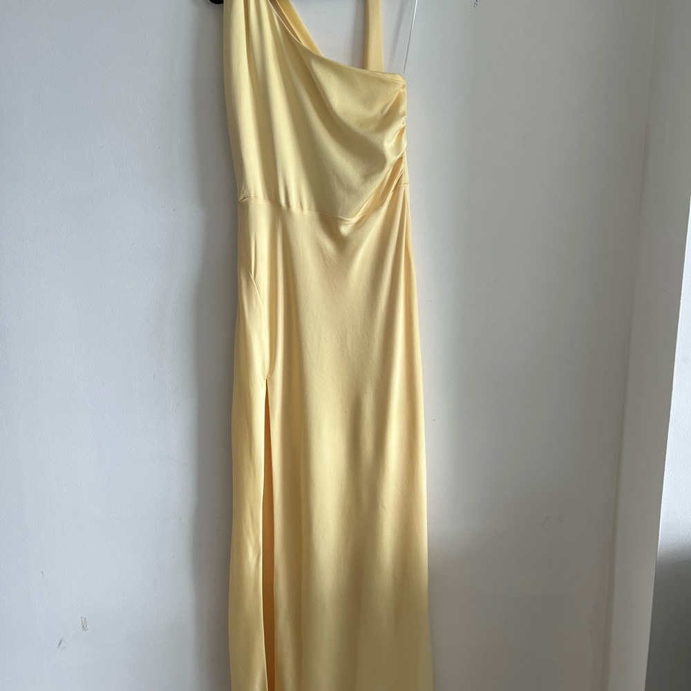 Park & Fifth One Shoulder Mayfair Yellow Dress